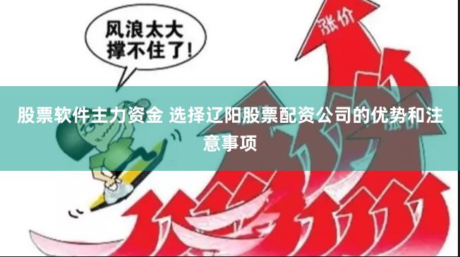 股票软件主力资金 选择辽阳股票配资公司的优势和注意事项